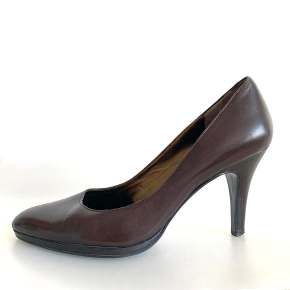 BANDOLINO brown slip-on stiletto pumps - Picture 3 of 8